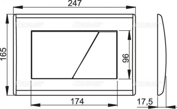 Клавиша смыва AlcaPlast M170 двойная