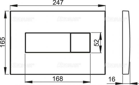 Клавиша смыва AlcaPlast M371 двойная