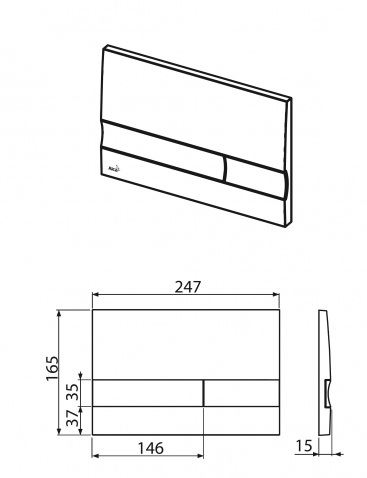 Клавиша смыва AlcaPlast M1722 двойная