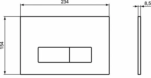 Клавиша смыва Ideal Standard Prosys Oleas R0119JG матовый хром_1