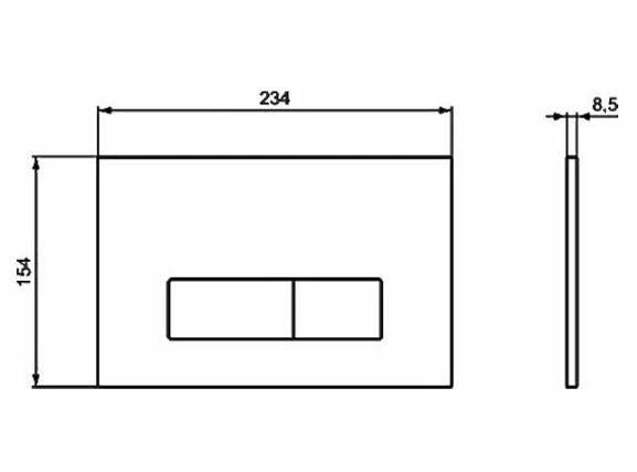 Клавиша смыва Ideal Standard Oleas R0121A6 черная матовая_1