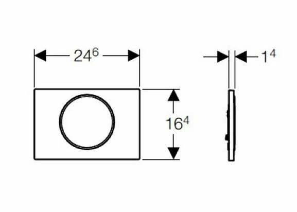 Клавиша смыва Geberit Sigma10 белая/золото/белая смыв/стоп_1