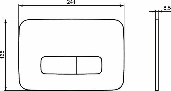 Клавиша смыва Ideal Standard Oleas R0123A6 черная_1