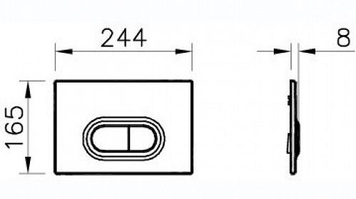 Клавиша смыва Vitra Loop глянцевый хром 740-0580 двойная