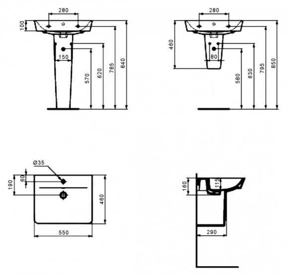 Пьедестал Ideal Standard Connect Air