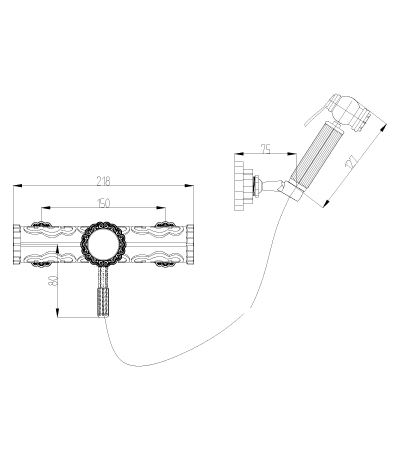 Гигиенический душ со смесителем Lemark Jasmine LM6618ORB