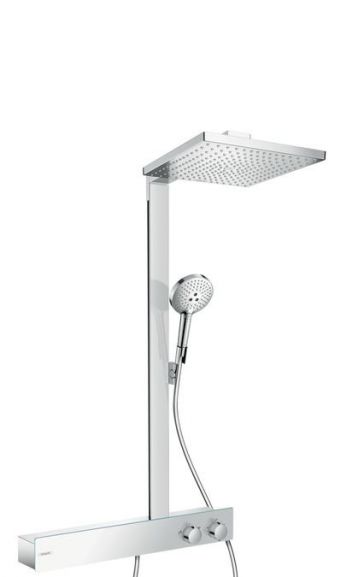 Душевая стойка Hansgrohe Raindance E 300 с верхним душем и термостатом