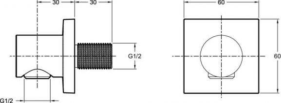 Шланговое подключение Jacob Delafon Modulo