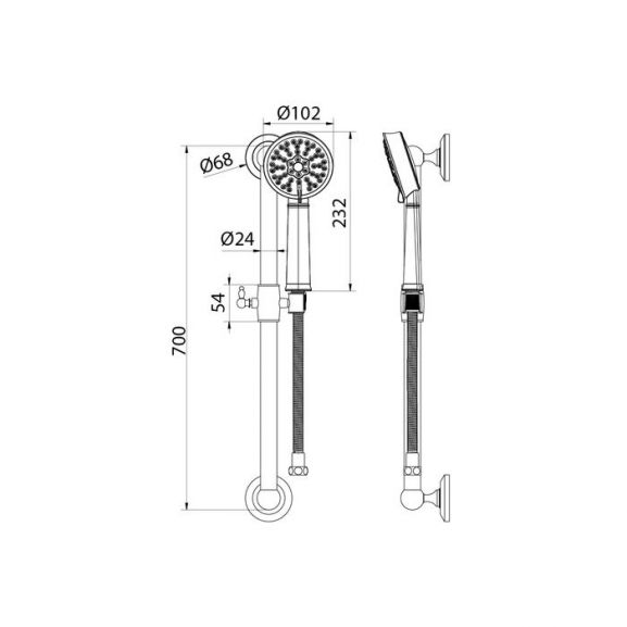 Душевая стойка Iddis Oldie OLD3F70i16