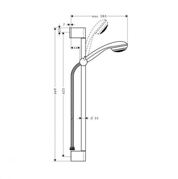 Душевая стойка Hansgrohe Crometta 85 27728000