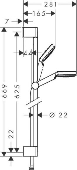 Душевая стойка Hansgrohe Crometta 26533400