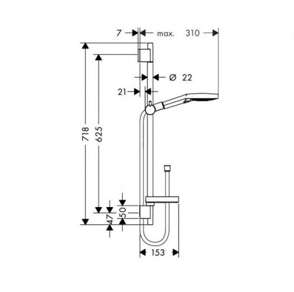 Душевая стойка Hansgrohe Raindance Select 130