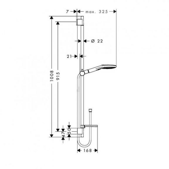 Душевая стойка Hansgrohe Raindance Select E 120 26621400