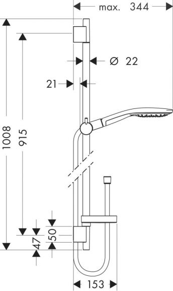 Душевая стойка Hansgrohe Raindance Select S 150 27803000