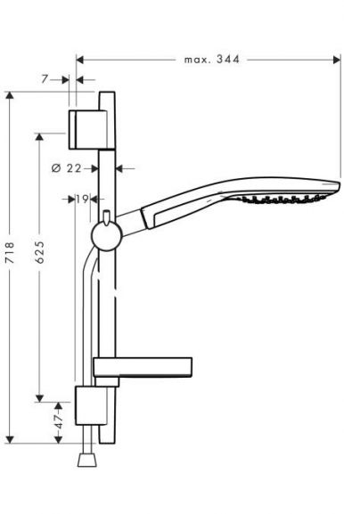 Душевая стойка Hansgrohe Raindance Select S 150 27802400