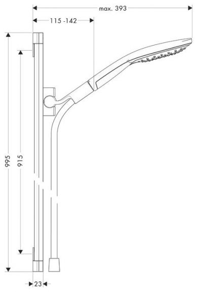 Душевая стойка Hansgrohe Raindance Select S 150 26626000