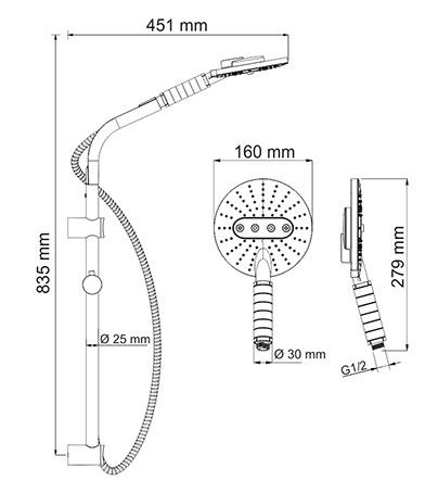 Душевая стойка WasserKRAFT A044