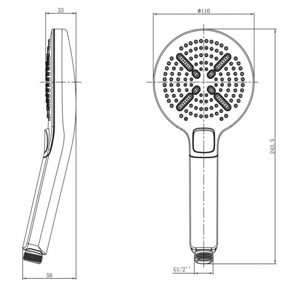 Душевая лейка Lemark LM8114C 3 режима