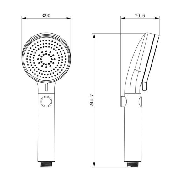 Душевая лейка Lemark LM0818CW 4 режима