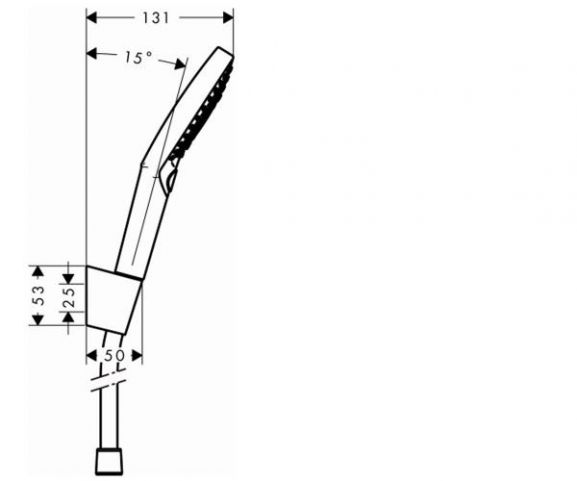 Душевая лейка Hansgrohe Raindance Select S 120 26721000 с держателем и шлангом