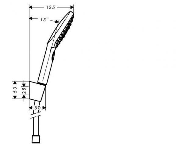 Душевая лейка Hansgrohe Raindance Select E 120 26720400 с держателем и шлангом