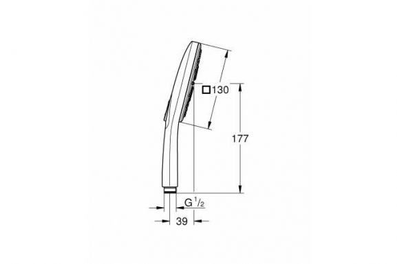 Душевая лейка Grohe Rainshower Smartactive 130 cube 26582000 3 режима