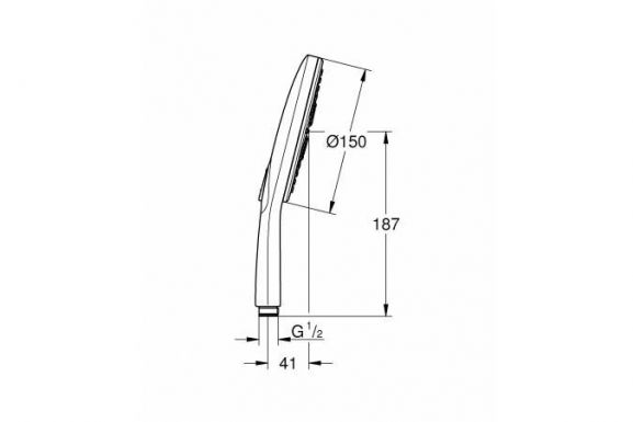 Душевая лейка Grohe Rainshower Smartactive 150 26553000 3 режима