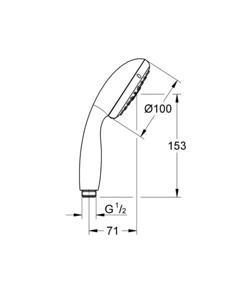 Душевая лейка Grohe Tempesta 100мм 3 режима