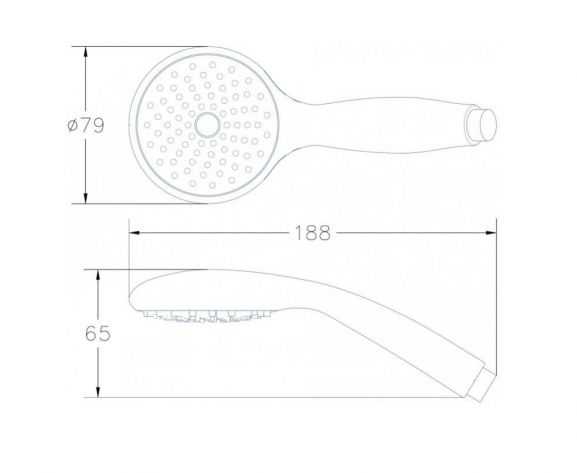 Душевая лейка Aquanet Сет1 AF000-06C с держателем и шлангом 150см