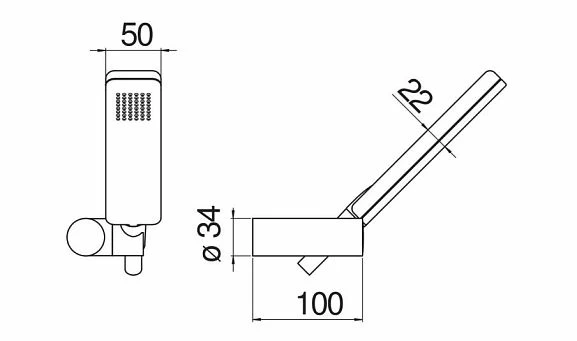 Nobili Душевая лейка Nobili AD143/25CR с держателем и шлангом