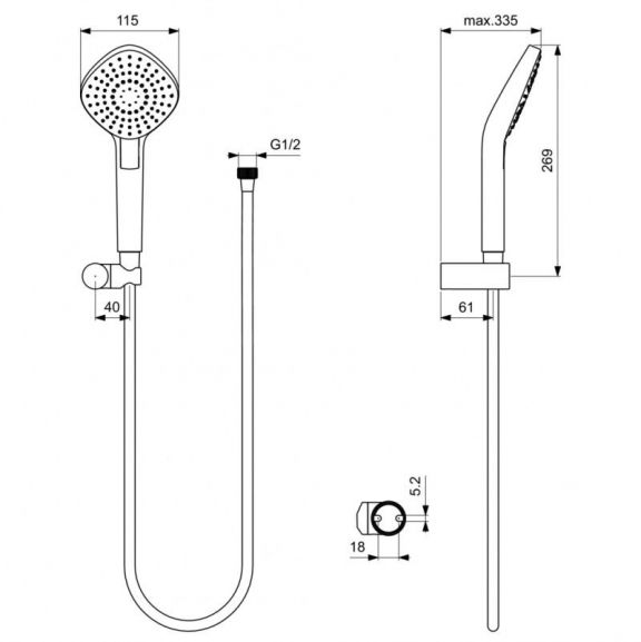 Душевая лейка Ideal Standard IdealRain B2240AA