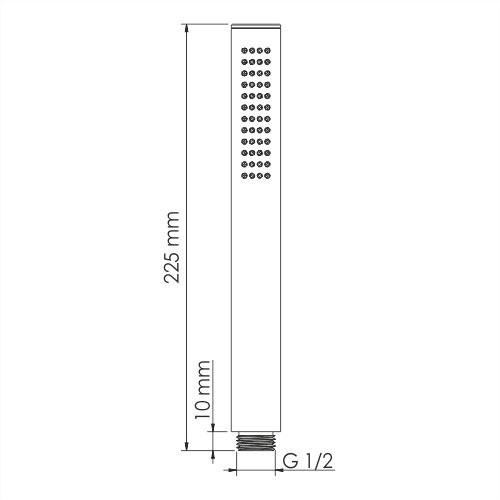 Душевая лейка WasserKRAFT A217 черная, покрытие Soft-touch