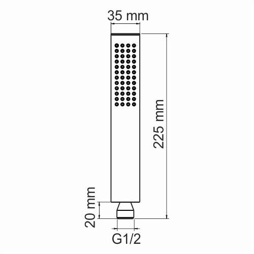 Душевая лейка WasserKRAFT A218 черная, покрытие Soft-touch