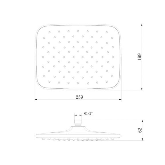 Верхний душ Lemark LM8133C 25,9*19,9