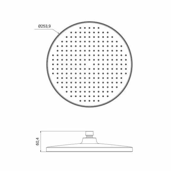 Верхний душ Iddis Esper ESP25BRi64 круглый, черный матовый_1