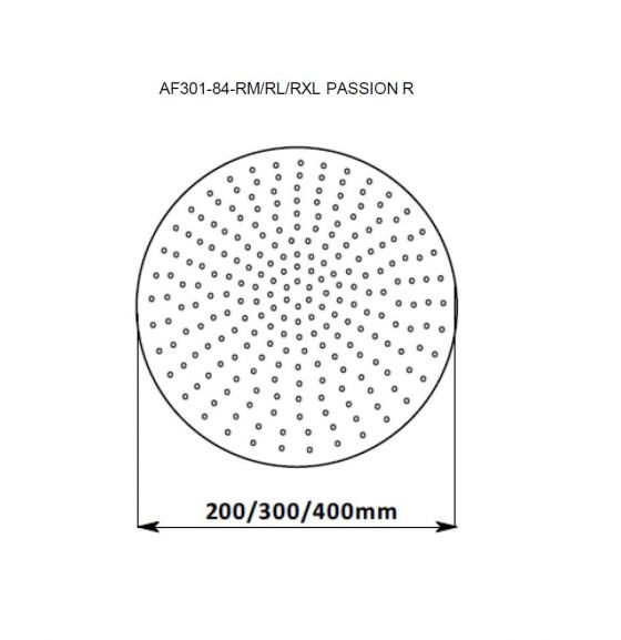 Верхний душ Aquanet Passion R AF301-84-RM M-size