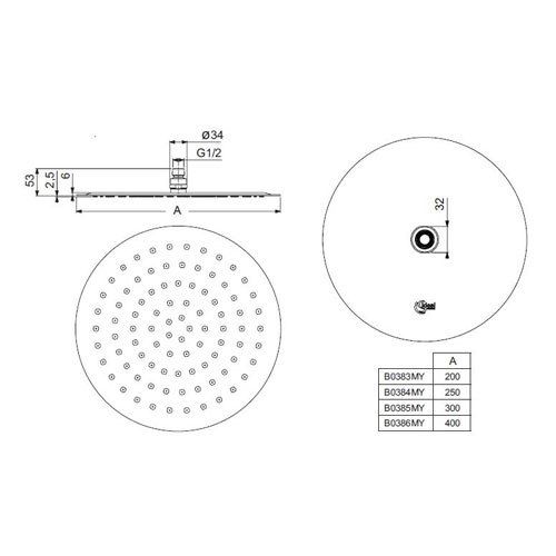 Верхний душ Ideal Standard IdealRain Luxe B0385MY