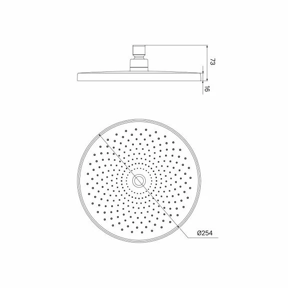 Верхний душ Iddis Optima Home OPH25BPi64 круглый, черный матовый_1