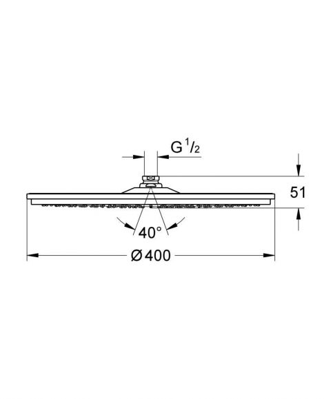 Верхний душ Grohe Rainshower Cosmopolitan 28778000 400