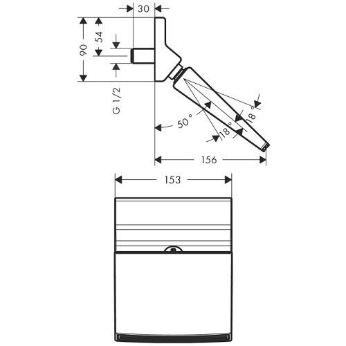 Верхний душ Hansgrohe Raindance Rainfall 26443000 1 режим