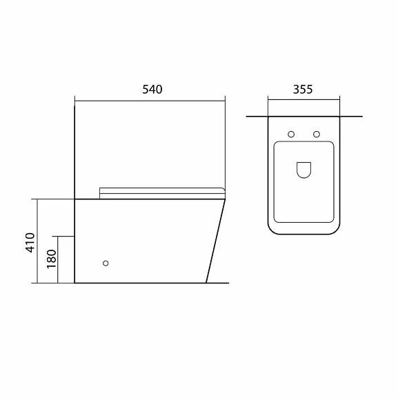 Приставной унитаз Aquatek Либра New AQ1908N-00 35,5*54 с крышкой-сиденьем микролифт Slim