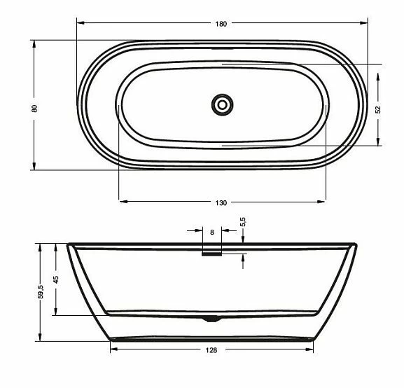 Акриловая ванна Riho Inspire 180х80_1