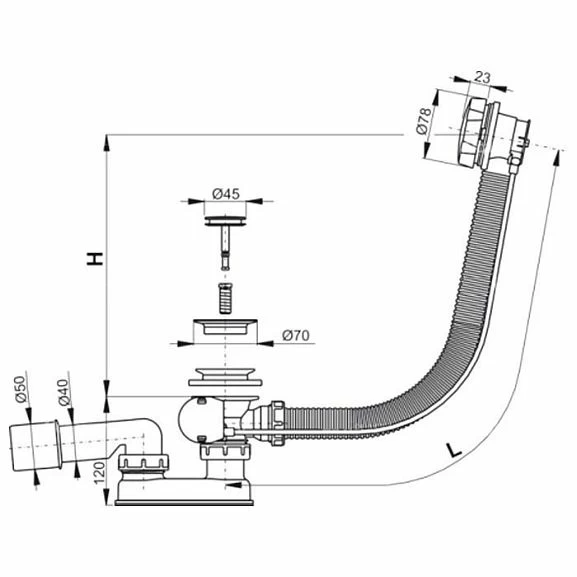 Слив-перелив для ванны Toni Arti TA-BS-60W белый_1