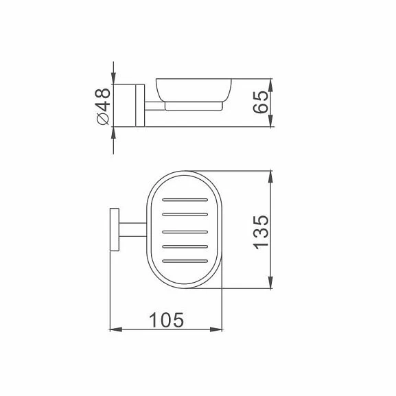 Мыльница Haiba HB8702 черная матовая_1