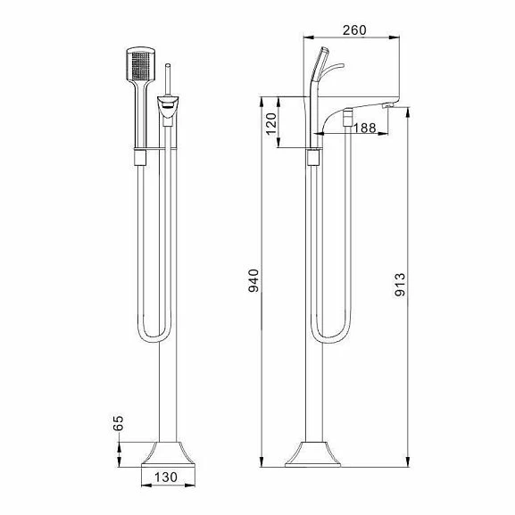 Напольный смеситель Aquanet JA-6001_1