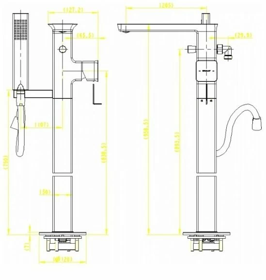 Напольный смеситель Bravat Phillis F656101C-B3-ENG_1