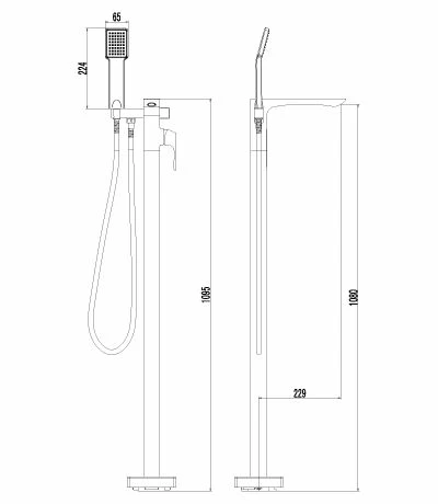 Напольный смеситель Lemark Unit LM4544C хром_1