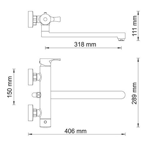 Смеситель для ванны и душа WasserKRAFT Berkel 4802L