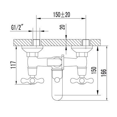 Смеситель Lemark Standard LM2102C для ванны