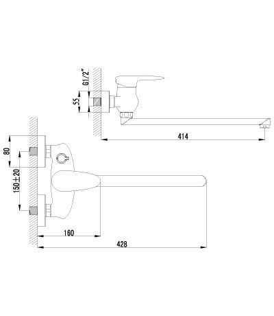 Смеситель Lemark Status LM4417C универсальный